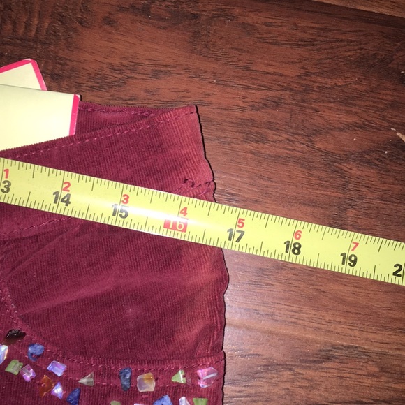 Boutique Burgundy Corduroy Flare Jeans - Picture 5 of 11